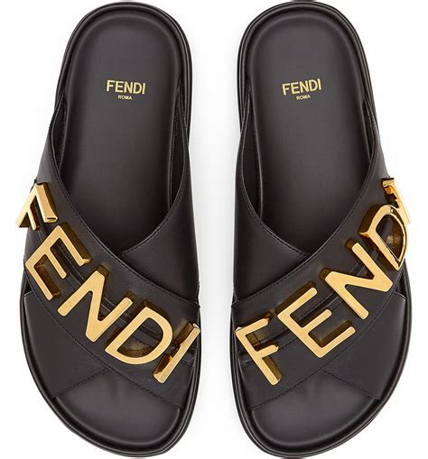 fendi men's slide sandals|Fendi sandals flat woman.